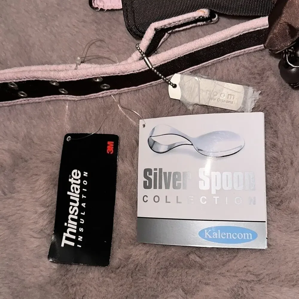 NWT Kalencom Silver Spoon Hannah's Messenger Diaper Bag Pink and Brown